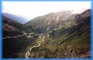 Blick vom Furka zum Grimselpass